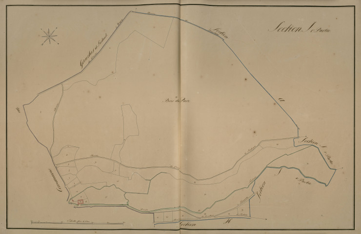 Plan du cadastre napoléonien - Lucheux : Bois du Parc (Le), I1