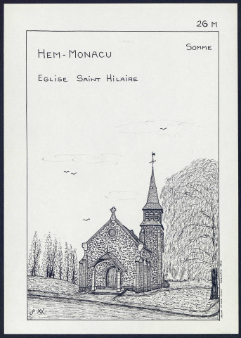 Hem-Monacu : église Saint-Hilaire - (Reproduction interdite sans autorisation - © Claude Piette)