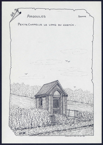 Argoules : petite chapelle le long du chemin - (Reproduction interdite sans autorisation - © Claude Piette)