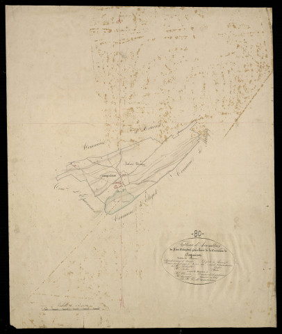 Plan du cadastre napoléonien - Heucourt-Croquoison (Croquoison) : tableau d'assemblage