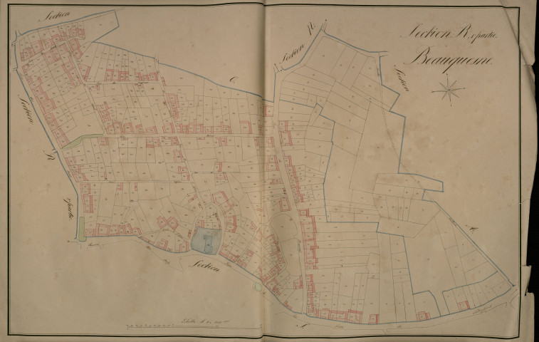 Plan du cadastre napoléonien - Beauquesne (Beauquesnes) : R1