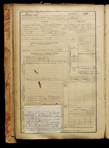 Maquet, Fernand Richard Martial, né le 12 novembre 1877 à Bussy-lès-Daours (Somme), classe 1897, matricule n° 138, Bureau de recrutement d'Amiens