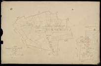 Plan du cadastre napoléonien - Oneux (Oneux et Neuville) : Village (Le), D2 et C2 développement