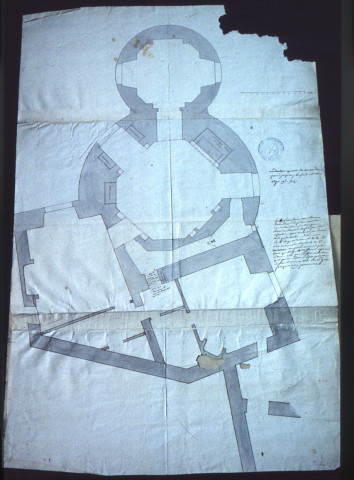 Plan de la terrasse du château