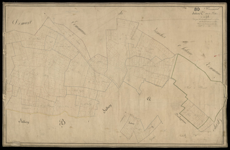 Plan du cadastre napoléonien - Berneuil : Bohon (Le), C