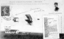 Le Lieutenant Camermann, l'honneur de l'armée Française, en aviation sur son biplan Farman
