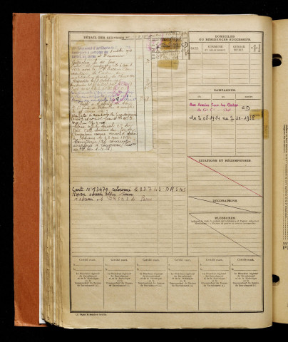 Tillier, Emile Edouard Edmond, né le 25 mars 1892 à Amiens (Somme), classe 1912, matricule n° 1113, Bureau de recrutement d'Amiens