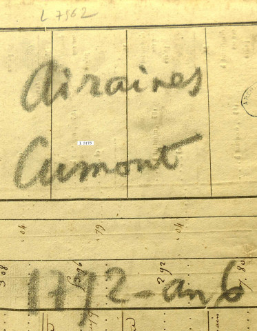 Etude de Me Joseph Alexandre Cumont. Répertoire pour la période 1792-an VI