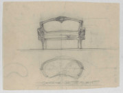 Canapé du Grand Salon de l'Hôtel Bouctot-Vagniez