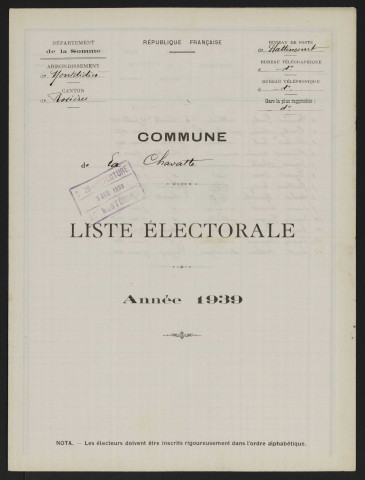 Liste électorale : Chavatte (La)