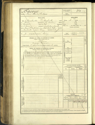 Savoye, Marie Alexandre Modeste, né le 8 décembre 1860 à Marcheville (Somme, France), classe 1880, matricule n° 324, Bureau de recrutement d'Abbeville