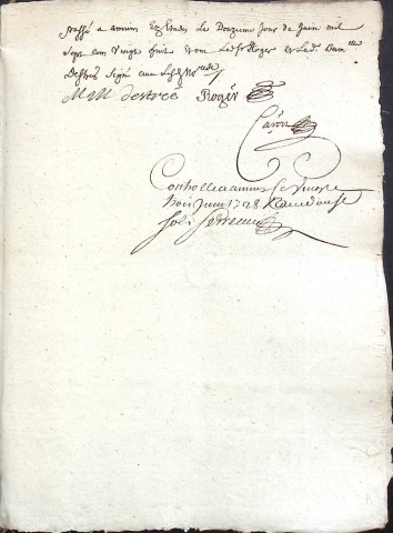 Etude de Me Jean-Baptiste Caron à Amiens (étude n°18). Minutes de l'année 1728