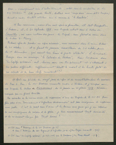 Témoignage de Doreau, (Général) et correspondance avec Jacques Péricard