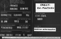Crécy-en-Ponthieu : naissances, mariages, décès (registres reconstitués)