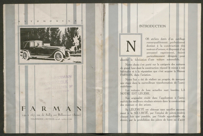 Publicités automobiles : Farman