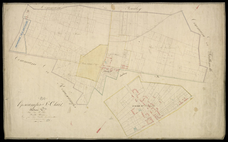 Plan du cadastre napoléonien - Hescamps (Hescamps Saint-Clair) : Saint-Clair, C