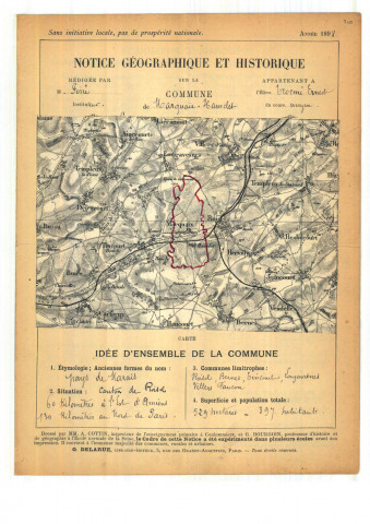 Marquaix (Marquaix Hamelet) : notice historique et géographique sur la commune