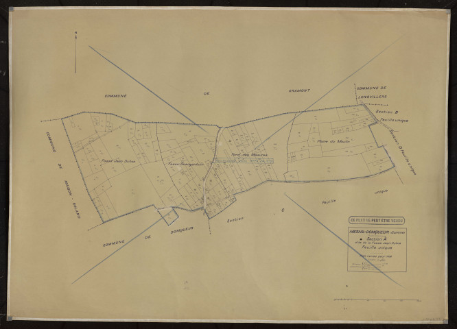 Plan du cadastre rénové - Mesnil-Domqueur : section A