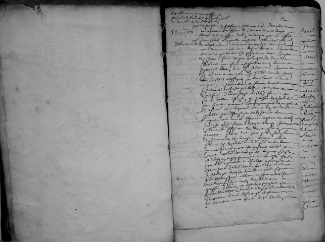 Etude de Me Jean Daiz à Amiens (étude n°22). Minutes de l'année 1670