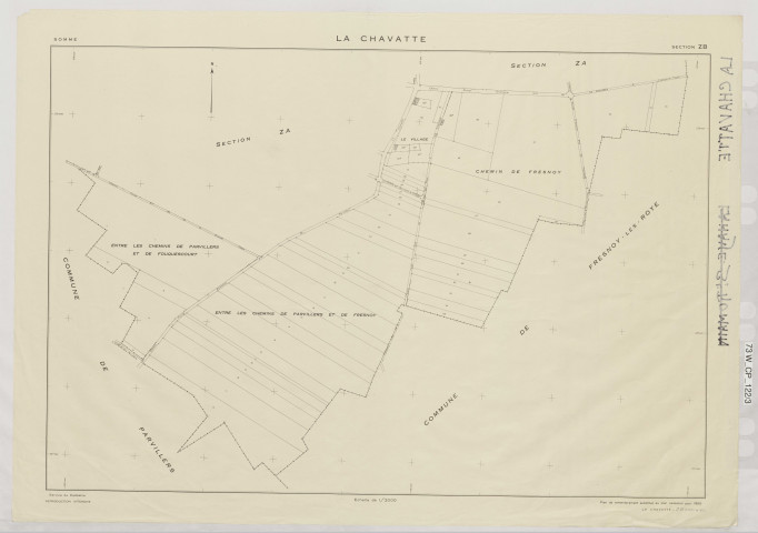 Plan du cadastre rénové - La Chavatte : section ZB
