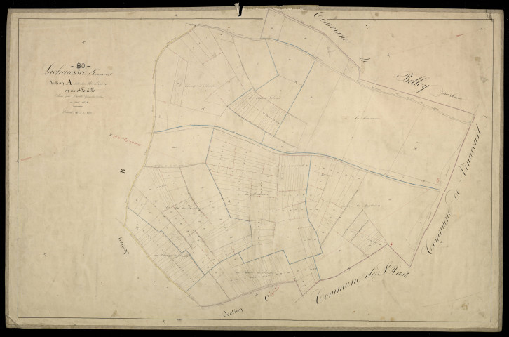 Plan du cadastre napoléonien - Chaussee-Tirancourt (La) (Lachaussée-Tirancourt) : Meuliniers (Les), A