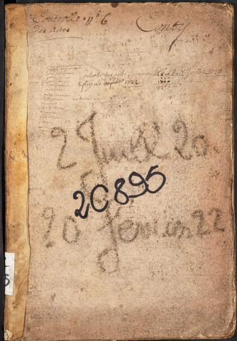 Contrôle des actes du bureau de Conty pour la période du 2 juillet 1720 au 20 février 1722