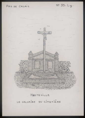 Hauteville (Pas-de-Calais) : calvaire du cimetière - (Reproduction interdite sans autorisation - © Claude Piette)