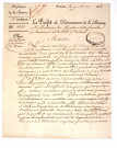 Lettre du préfet adressée aux membres de la chambre de commerce d'Amiens au sujet de la prohibition de l'esclavage