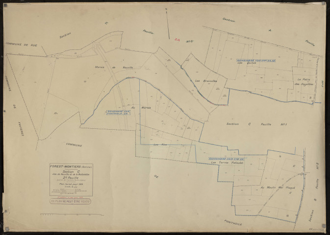 Plan du cadastre rénové - Forest-Montiers : section C2