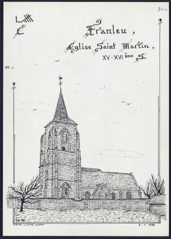 Franleu : église Saint-Martin, Xve-XVIe siècle - (Reproduction interdite sans autorisation - © Claude Piette)