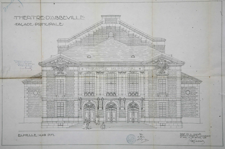 Théâtre municipal d'Abbeville. Façade principale
