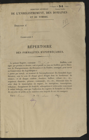 Répertoire des formalités hypothécaires, du 28/12/1898 au 01/04/1899, registre n° 381 (Abbeville)