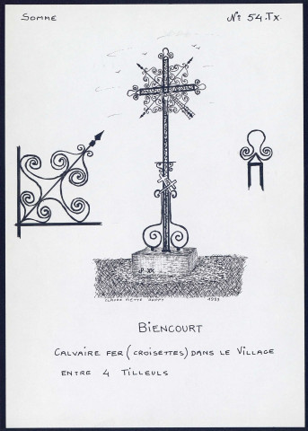 Biencourt : calvaire en fer - (Reproduction interdite sans autorisation - © Claude Piette)