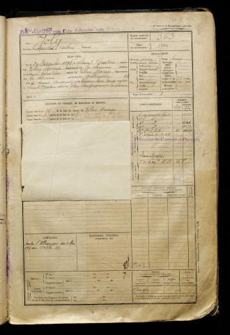 Joly, Marcellin Arthur, né le 20 décembre 1898 à Saint-Gratien (Somme), classe 1918, matricule n° 563, Bureau de recrutement d'Amiens