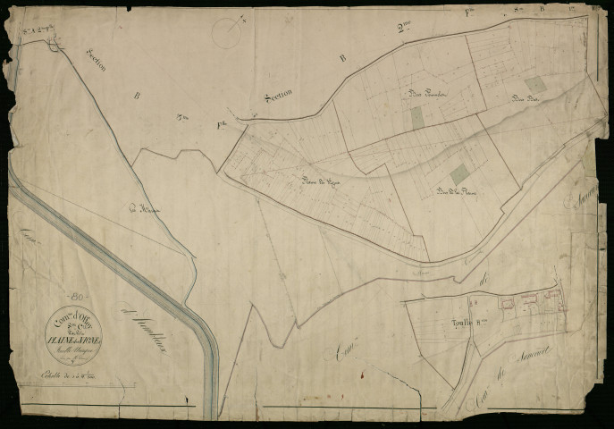Plan du cadastre napoléonien - Offoy : Plaine des Vignes (La), C