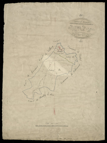 Plan du cadastre napoléonien - Vitz-sur-Authie (Vitz sur-Authie) : tableau d'assemblage