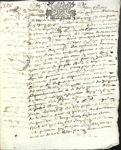Etude de Me Pierre Trencart à Amiens (étude n°7). Minutes de l'année 1690