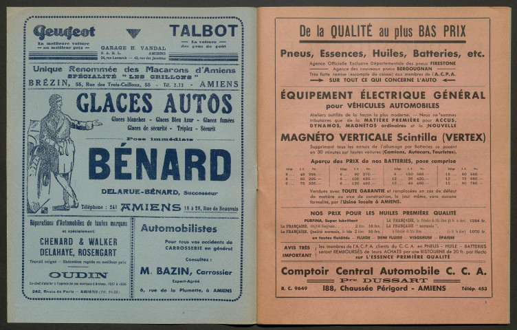 L'Automobile au Pays Picard. Revue mensuelle de l'Automobile-Club de Picardie et de l'Aisne, 266, novembre 1933