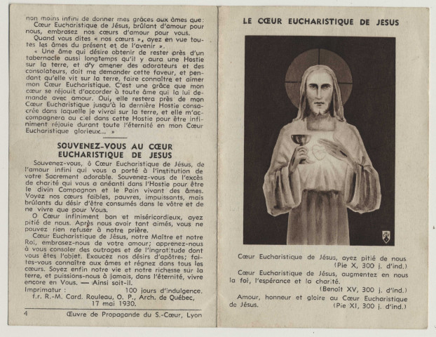 Le Coeur Eucharistie de Jésus