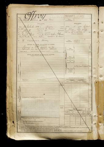 Offroy, Adolphe Alphonse Marie, né le 19 septembre 1879 à Nouvion (Somme), classe 1899, matricule n° 386, Bureau de recrutement d'Abbeville
