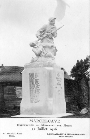 Marcelcave. Inauguration de Monument aux Morts. 12 juillet 1925