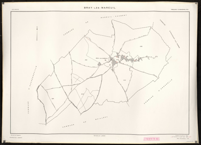 Plan du cadastre rénové - Bray-lès-Mareuil : tableau d'assemblage (TA)