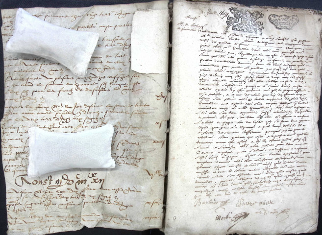 Etude de Me François Lecaron à Amiens (étude n°11). Minutes de l'année 1691