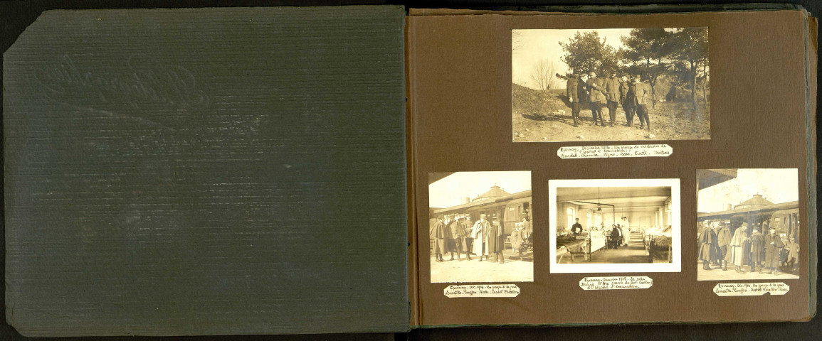 Album photographique sur la Première guerre mondiale d'un médecin infirmier dans la Marne, la Somme et le Pas-de-Calais