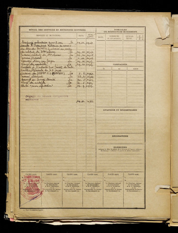 Ducorroy, Emilien Maurice Léonce, né le 28 janvier 1884 à Tully (Somme), classe 1904, matricule n° 523, Bureau de recrutement d'Abbeville