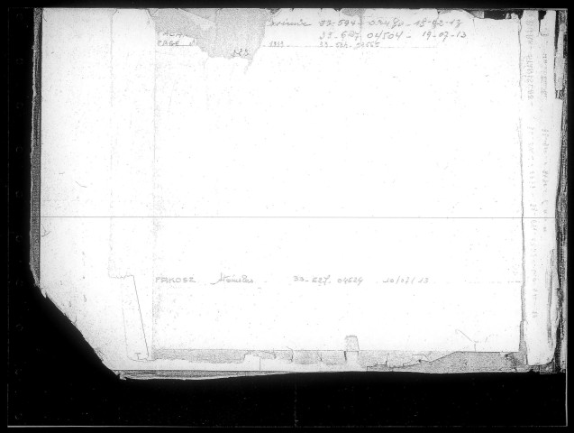 Table alphabétique du contingent 1933 - lettres P à Z : bureaux de recrutement de la Deuxième Région Militaire (Départements du Nord, du Pas de Calais, de l'Aisne, de l'Oise, de la Somme, de l'Eure et de la Seine-Maritime)