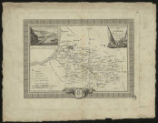 Carte du Département de la Somme Divisée en cinq Arrondissement et en 41 justices de Paix An 1806. En fenêtre Vue du canal et du Port de Saint-Valery