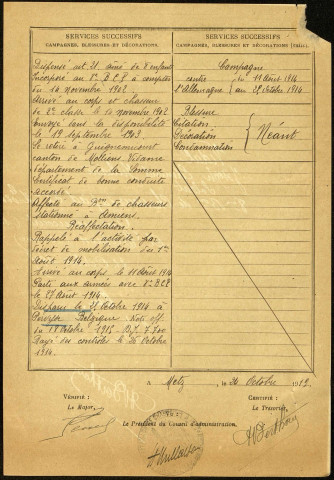 Vidal, Joseph Edmond Juliani, né le 23 juin 1881 à Guignemicourt (Somme), classe 1901, matricule n° 407, Bureau de recrutement d'Amiens