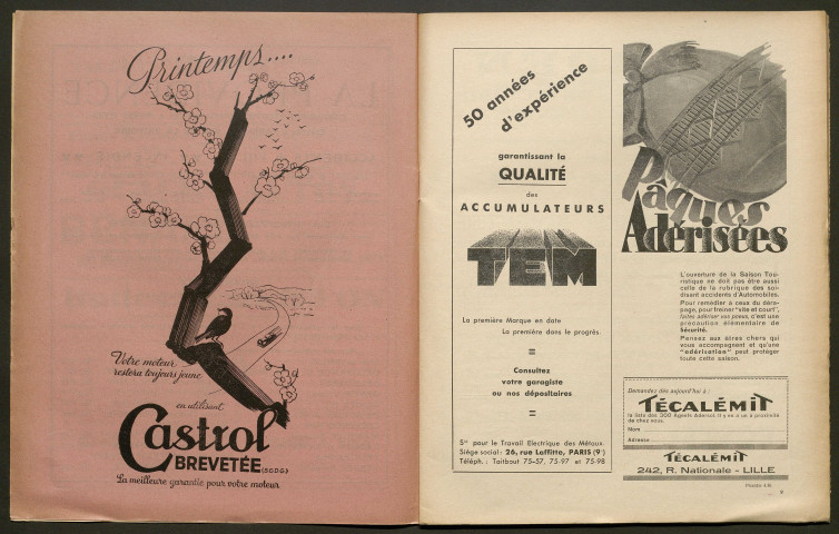 L'Automobile au Pays Picard. Revue mensuelle de l'Automobile-Club de Picardie et de l'Aisne, 295, avril 1936