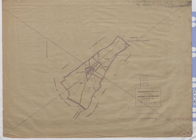 Plan du cadastre rénové - Dromesnil : tableau d'assemblage (TA)